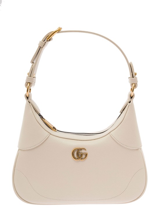 Gucci Aphrodite Small' White Shoulder Bag In Leather In Neutral