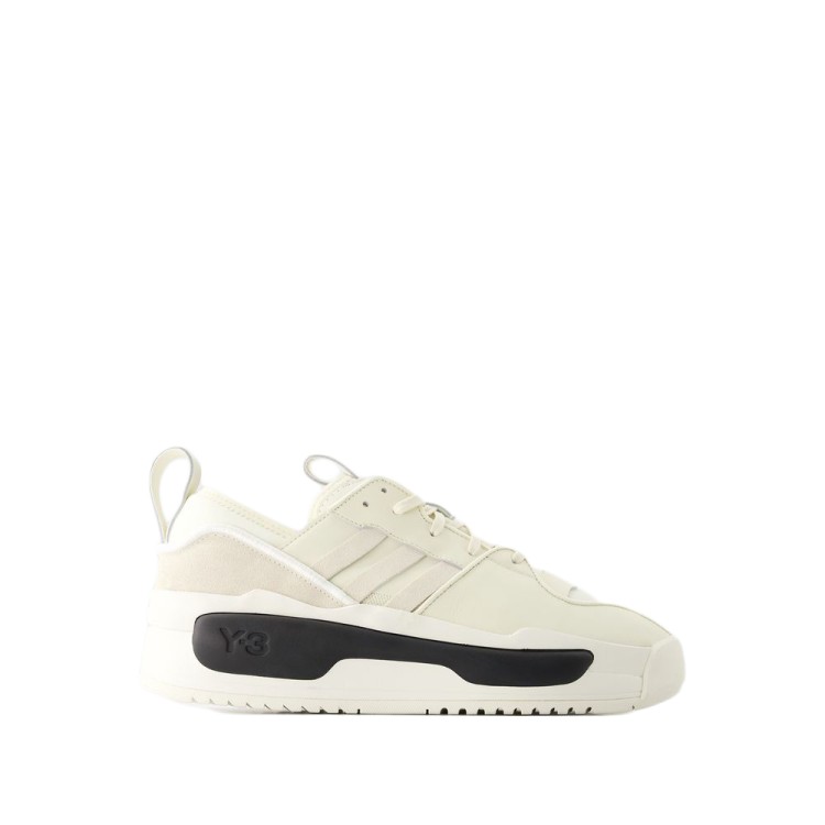 Shop Y-3 Rivalry Sneakers - Leather - White In Neutrals