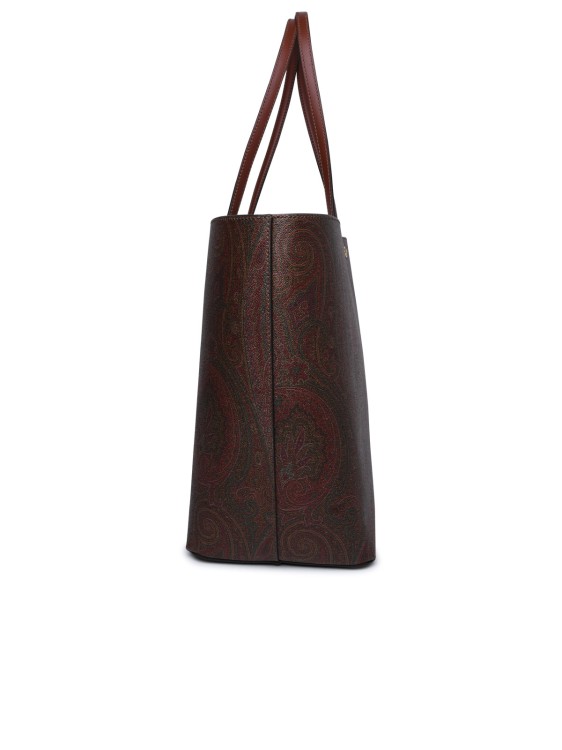 Shop Etro Brown Leather Blend Bag