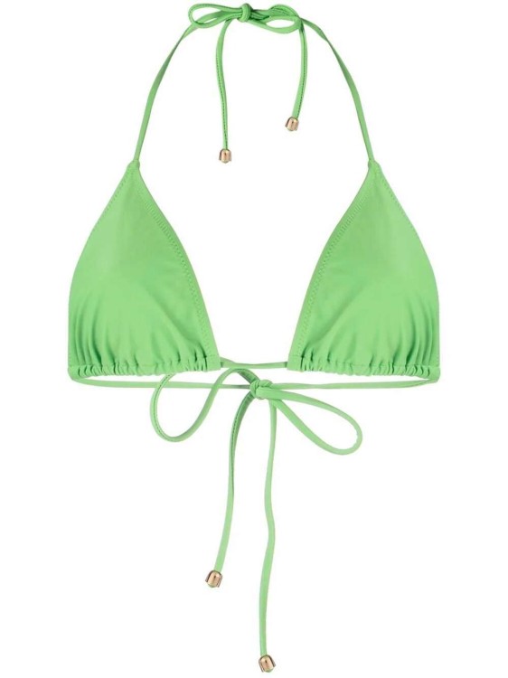 Shop Nanushka Halterneck Green Bikini Top