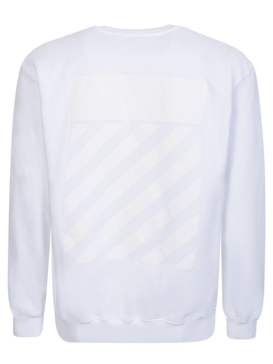 Shop Off-white Cotton French Terry Crewneck Sweatshirt In White