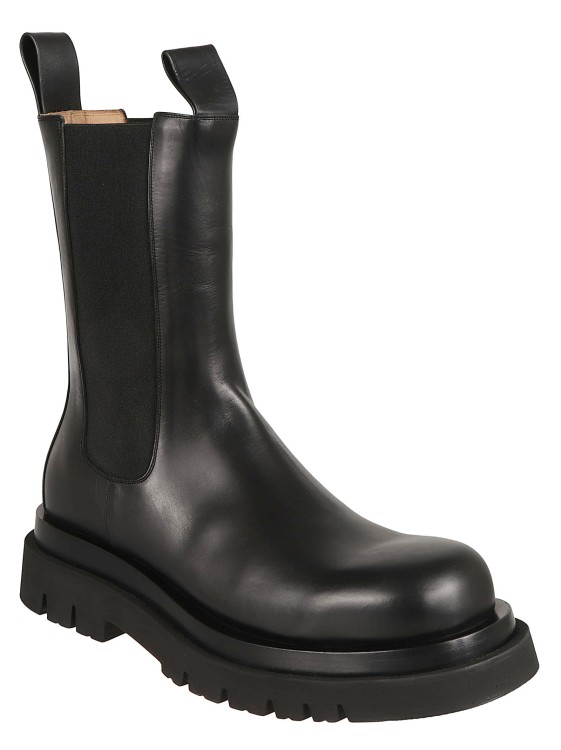 Shop Bottega Veneta Black Calf Leather Elasticated Side-panel Boots