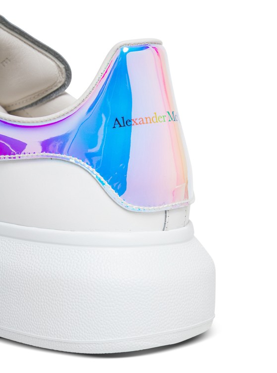 Alexander Mcqueen Oversize Sneakers In White And Holographic In White