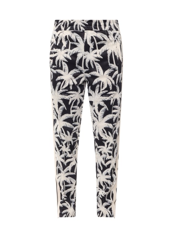Shop Palm Angels Nylon Trouser With Palms Allover Print In White