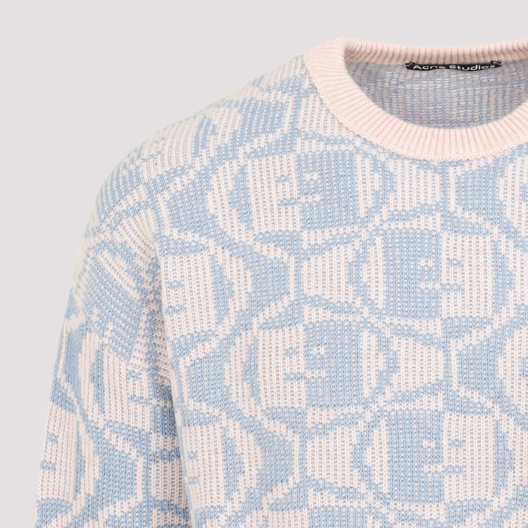 Shop Acne Studios Faded Pink Wool Pullover In White