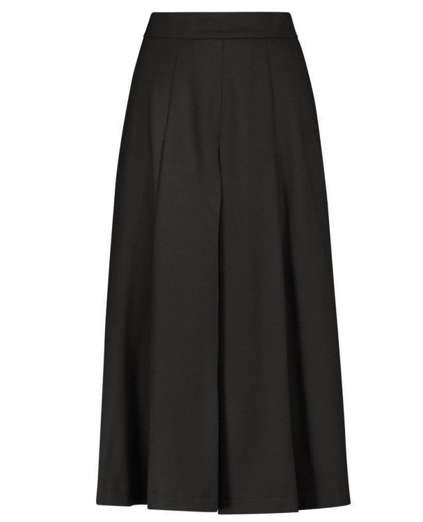 Shop Max Mara Bronzo Wool Skirt Pants In Black