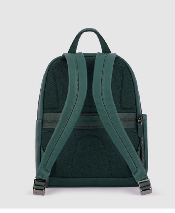 Shop Piquadro Green Leather Backpack