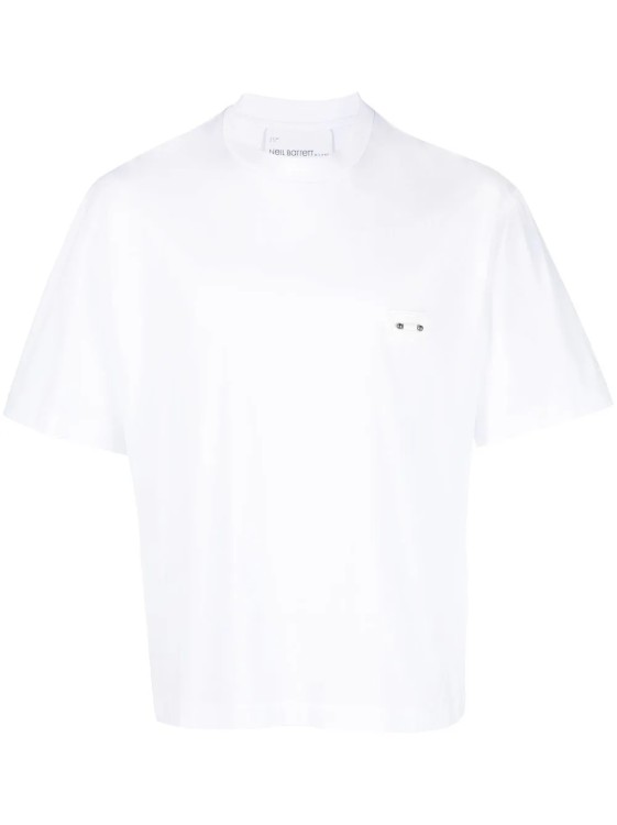 Shop Neil Barrett White Pierced T-shirt