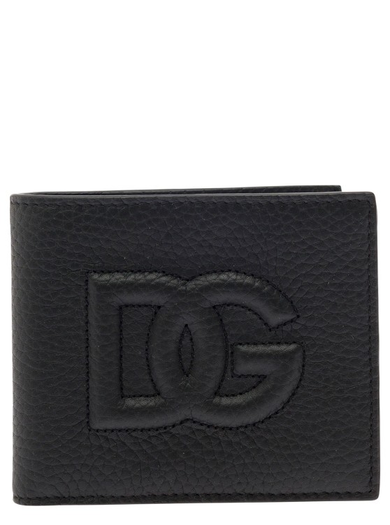 Dolce & Gabbana Black Bifold Wallet With Quilted Leather In Leather In Gray