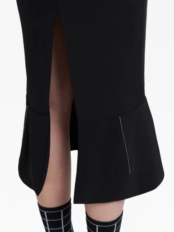 Shop Marni Black Cady Midi Skirt