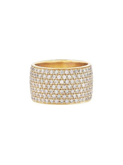 Emily P. Wheeler White Diamond Cigar Ring In Gold