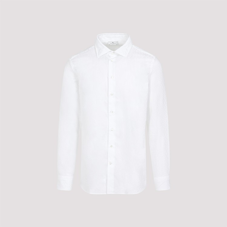 Shop Etro Roma White Cotton Shirt