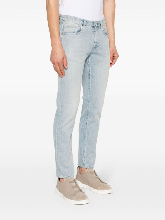 Shop Eleventy Stonewashed Straight Jeans In Blue