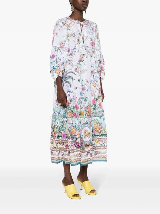 Shop Camilla Plumes And Parterres Multicolor Midi Dress