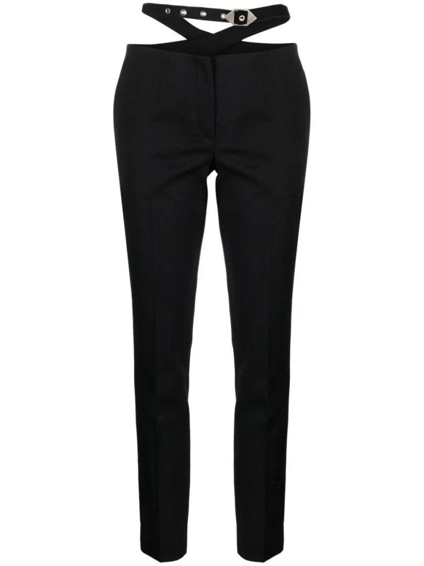 Attico The  Cigarette Long Trousers Clothing In Black