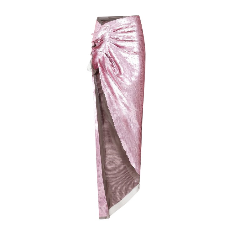 Shop Rick Owens Dust Pink Sequin Edfu Skirt In Purple