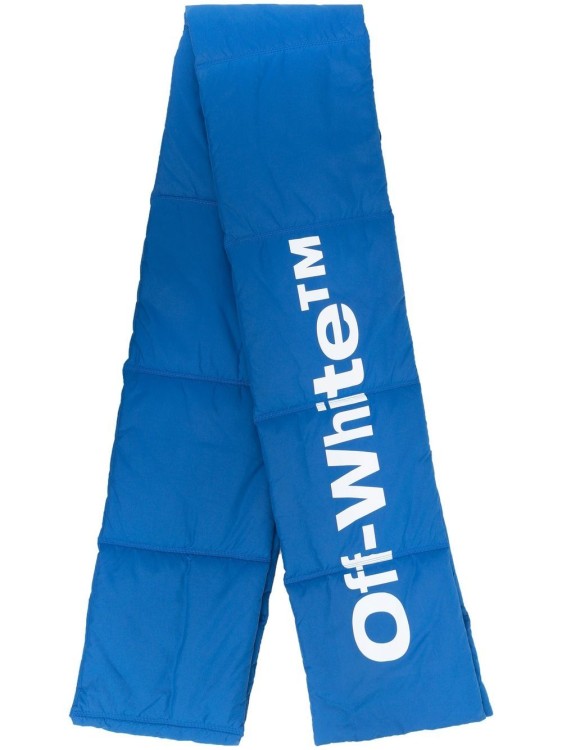 Off-white Peacock Bounce Maxi Ski Scarf In Blue