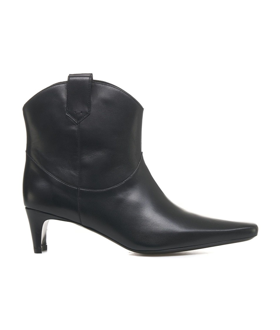 Shop Staud Ankle Boots 'western Wally' In Black