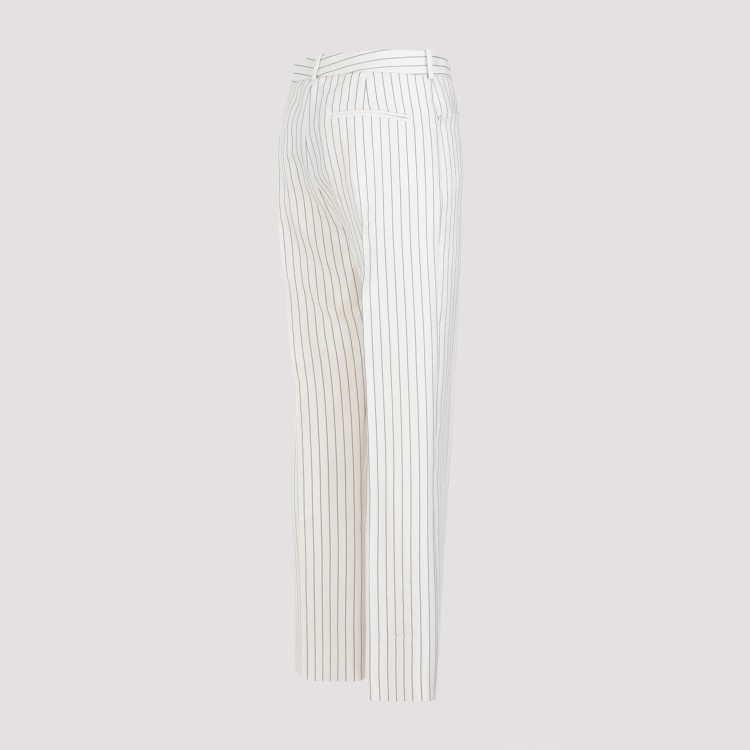 TOM FORD TOM FORD WHITE ECRU WOOL TAILORED PANTS 