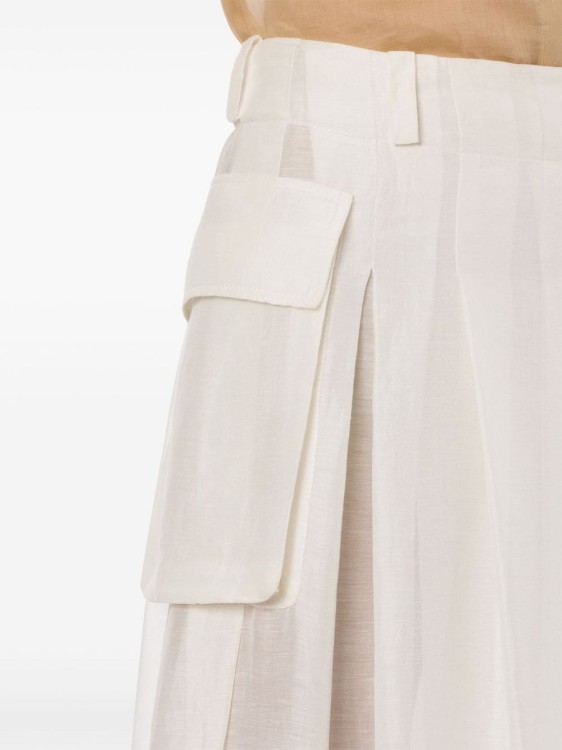 Shop Alberta Ferretti Long Skirt In White