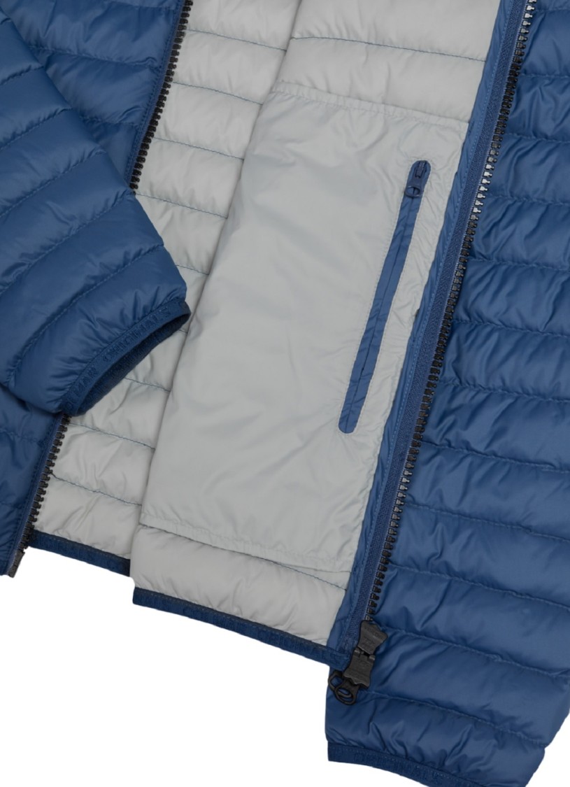 Colmar Originals Lightweight Down Jacket With Fixed Hood And Water-repellent Finish In Blue