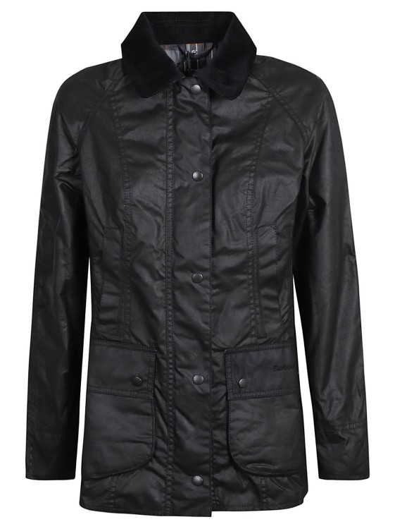 Shop Barbour Black Cotton Classic Beadnell Waxed Jacket