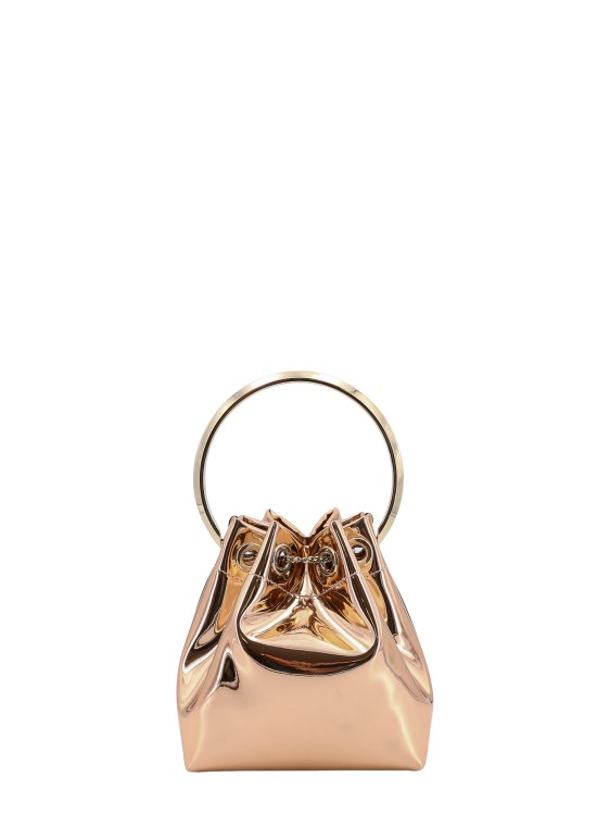 Shop Jimmy Choo Bucket Bag With Mirrored Effect In Neutrals
