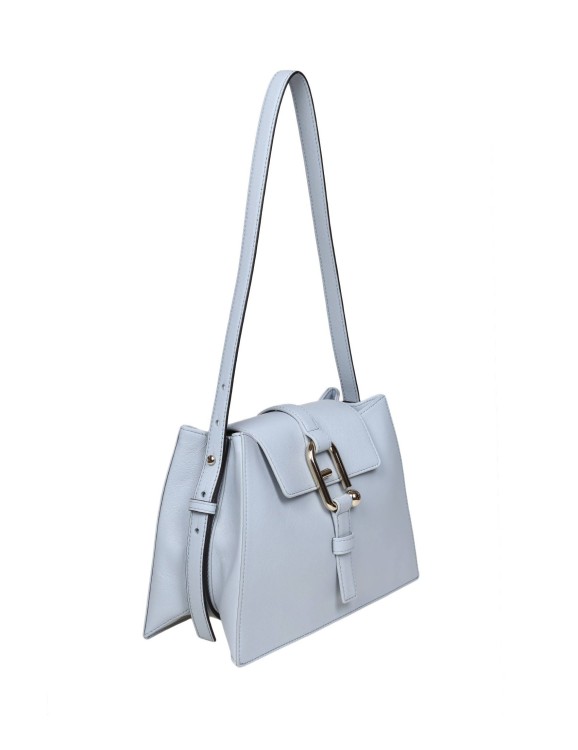 Shop Furla Nuvola S Shoulder Bag In Artemisia Color Leather In Blue