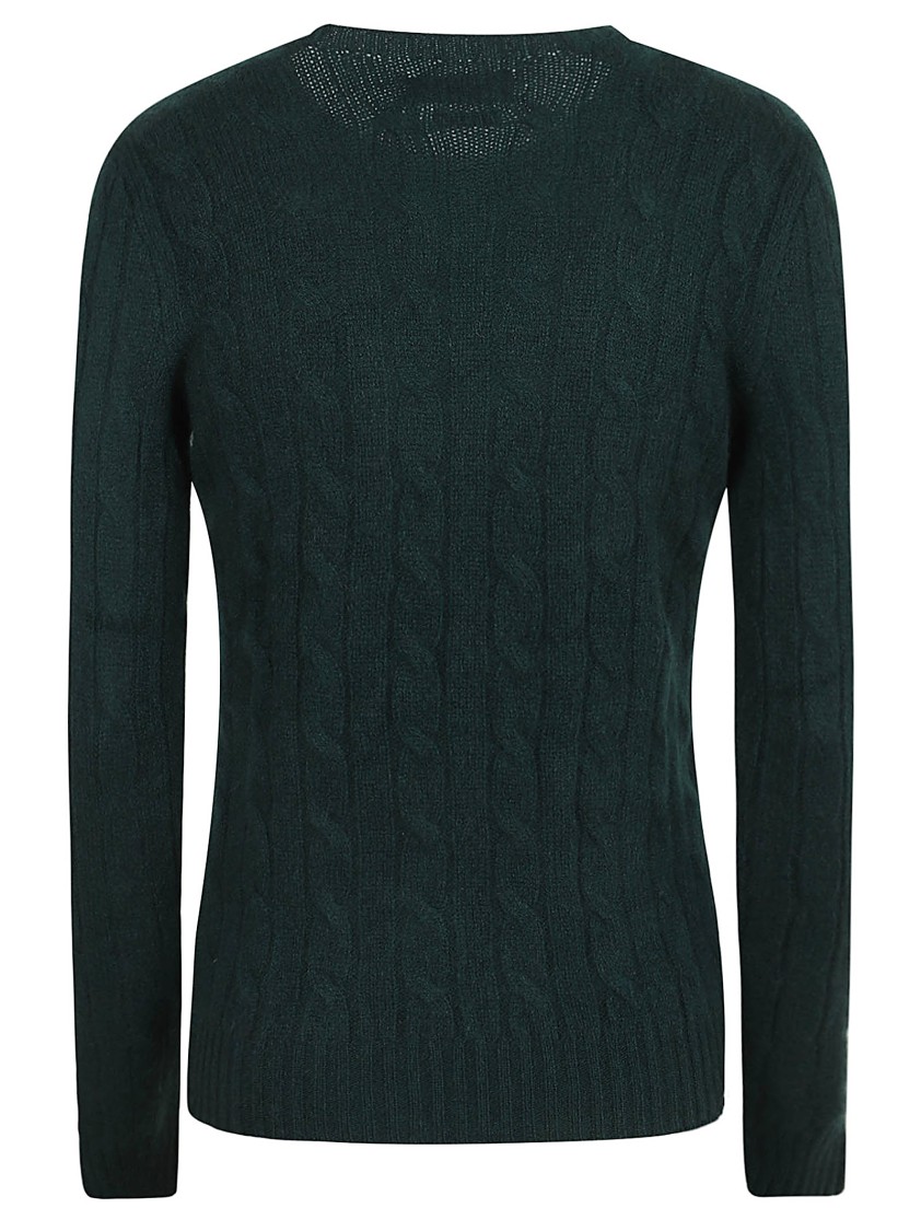 Polo Ralph Lauren Julianna Cable Knit Crewneck Pullover In Black