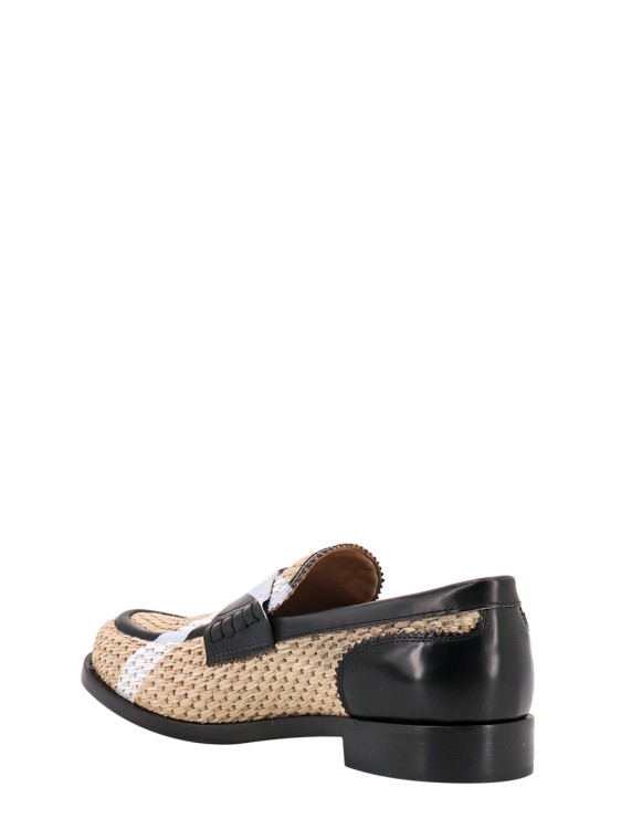 Shop College Raffia And Leather Loafers In Neutrals