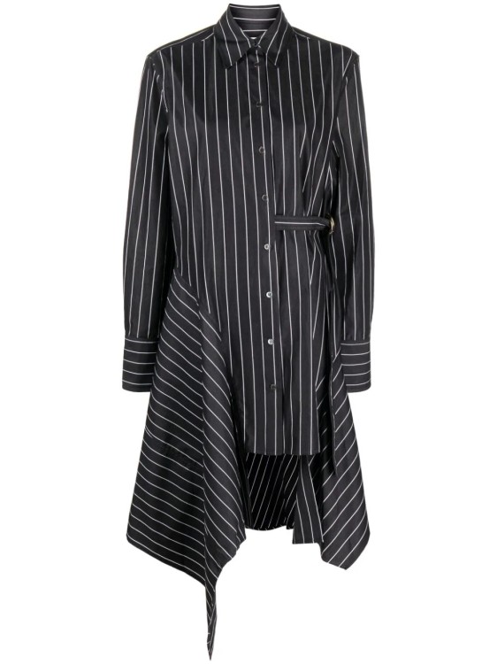 Jw Anderson Black Striped Midi Dress