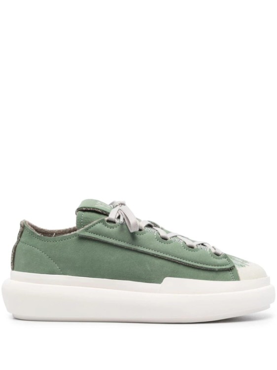 Y-3 Nizza Low Sneakers - Leather - Green/white