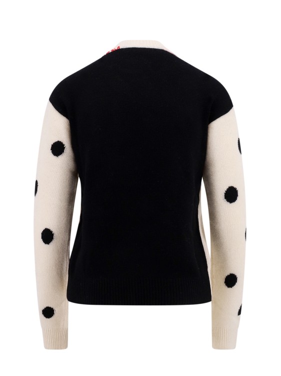 Shop Marni Virgin Wool Sweater With Polka-dot Motif In Neutrals