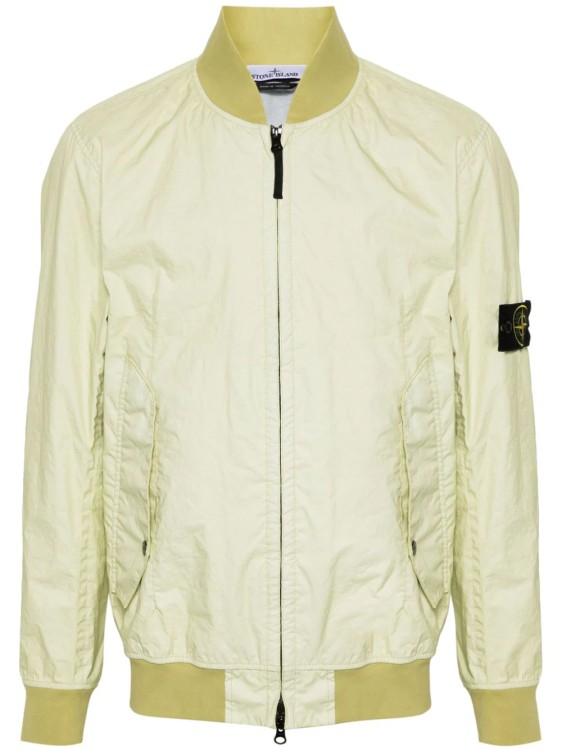 Stone Island Compass-badge Bomber Jacket In Green