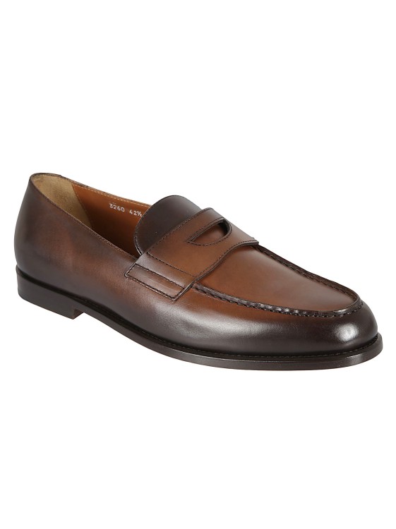 Shop Doucal's Walnut Brown Leather Slip-on