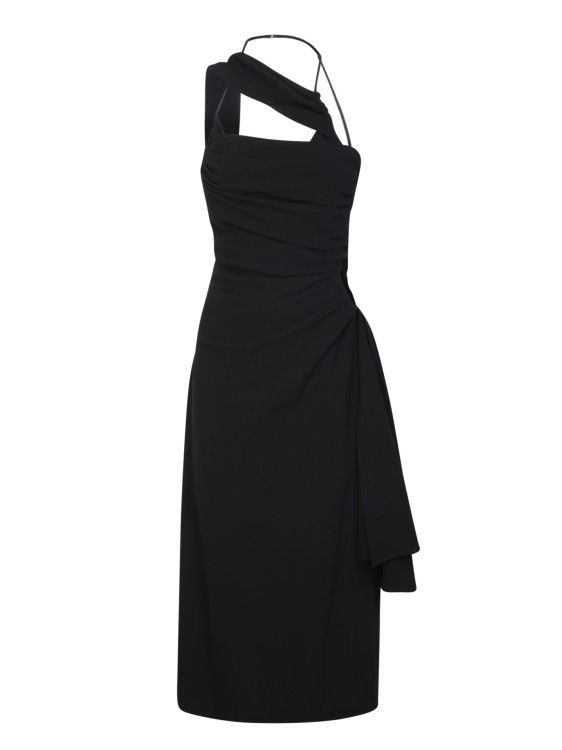Shop Jacquemus Black Abanada Midi Dress