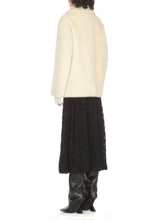 Jil Sander Reversible Buttoned Shearling Jacket In Neutrals