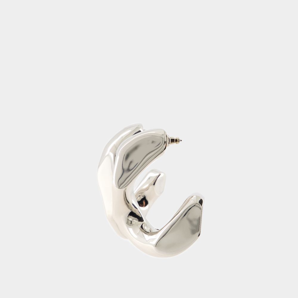 Alexander Mcqueen Women's Chain Hoop Earrings In Silver