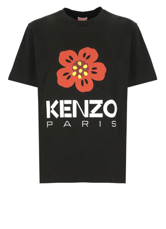 Shop Kenzo Black Cotton Tshirt