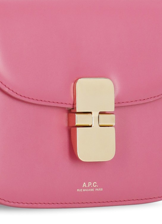 Shop Apc Fuchsia Smooth Leather Woman's Shoulder Bag In Pink