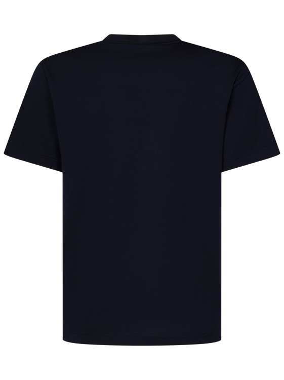 Shop Brioni Navy Blue Gassed Cotton T-shirt