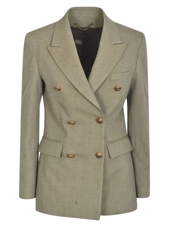 Golden Goose Double-breasted Blazer In Wool In Grey