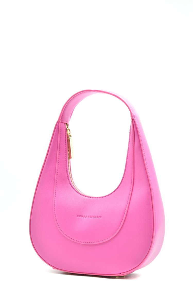 Chiara Ferragni Chic Shoulder Bag With Sleek Design And Functional Zipper Closure In Pink