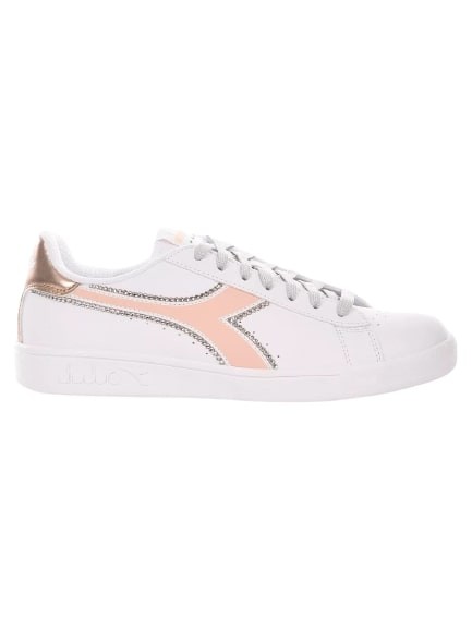 Diadora White/pink Leather Sneakers
