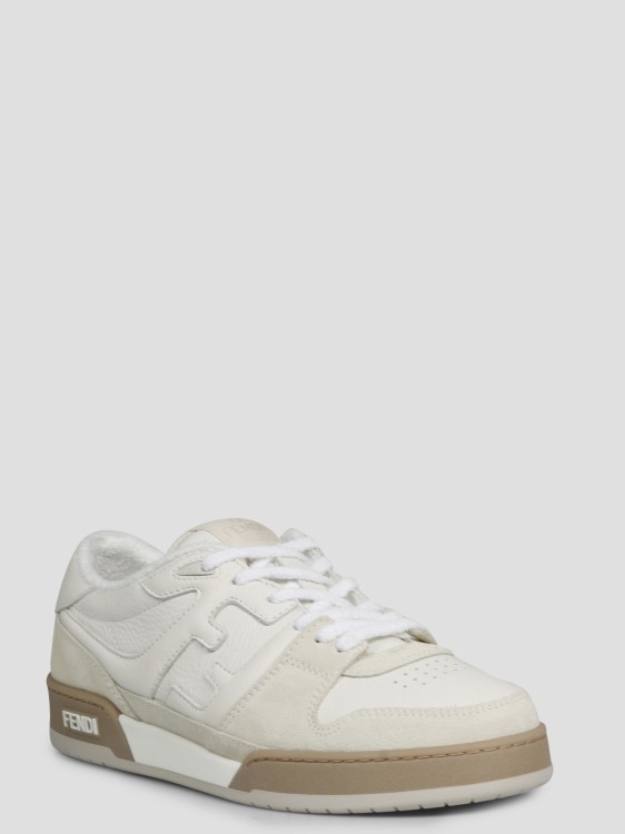 Shop Fendi Match Sneakers In White