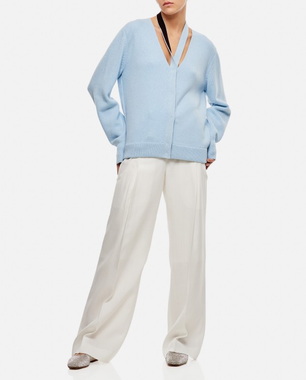 Shop Fendi Mirror C Sweater In Blue