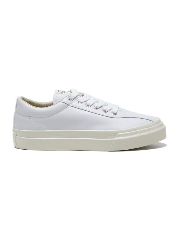 STEPNEY WORKERS CLUB DELLOW LEATHER TRAINERS - OFF WHITE,a540d05a-7060-6188-8645-b75054291ae8