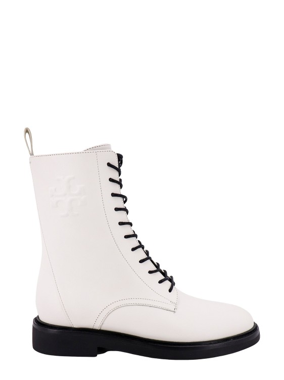 Shop Tory Burch White Leather Ankle Boots