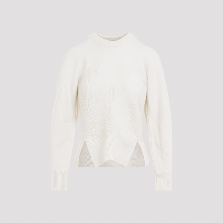 Alexander Mcqueen Corset Sweater In White