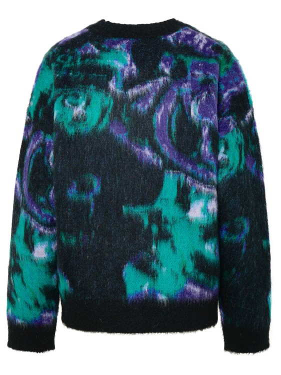 Shop Msgm Black Brushed Mohair Blend Sweater